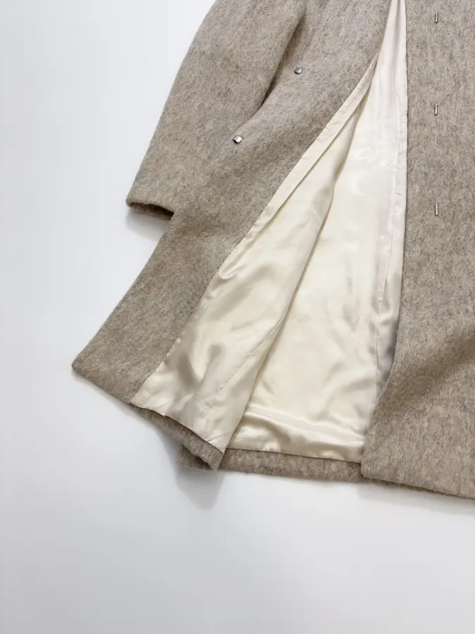 Independent Oversized Lapel Wool-Blend Tweed Coat in As Shown, product view 19