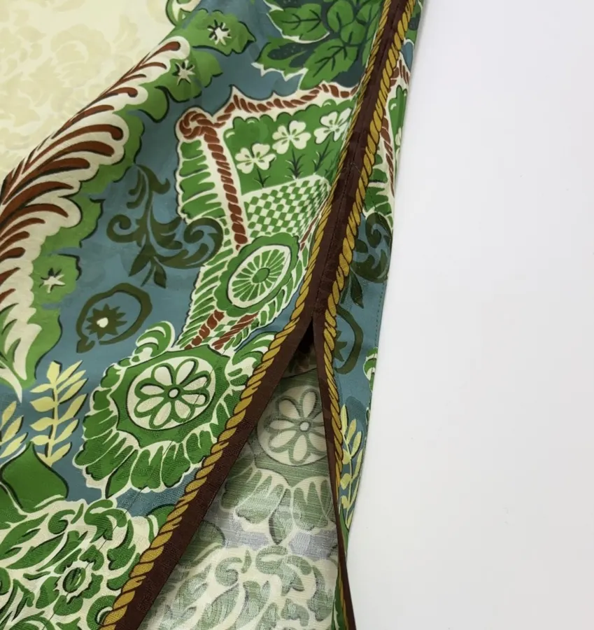 ALEMAIS Ivory and Green Paisley-Print Long-Sleeve Maxi Dress in Ivory and Green, product view 17