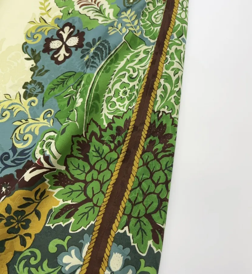 ALEMAIS 绿色佩斯利印花阔腿长裤，绿色，商品图 10