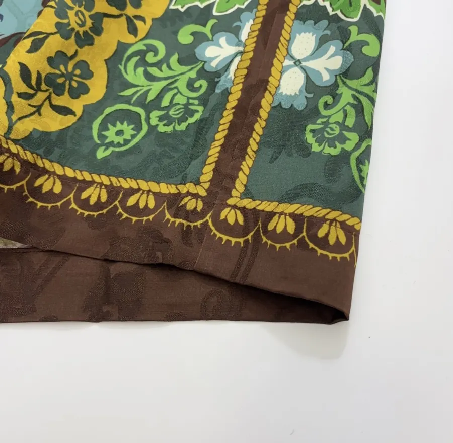 ALEMAIS 绿色佩斯利印花阔腿长裤，绿色，商品图 13
