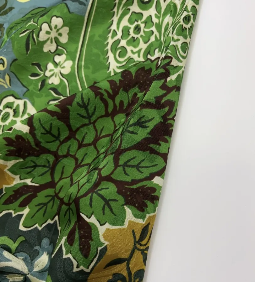 ALEMAIS 绿色佩斯利印花短袖衬衫，绿色，商品图 14