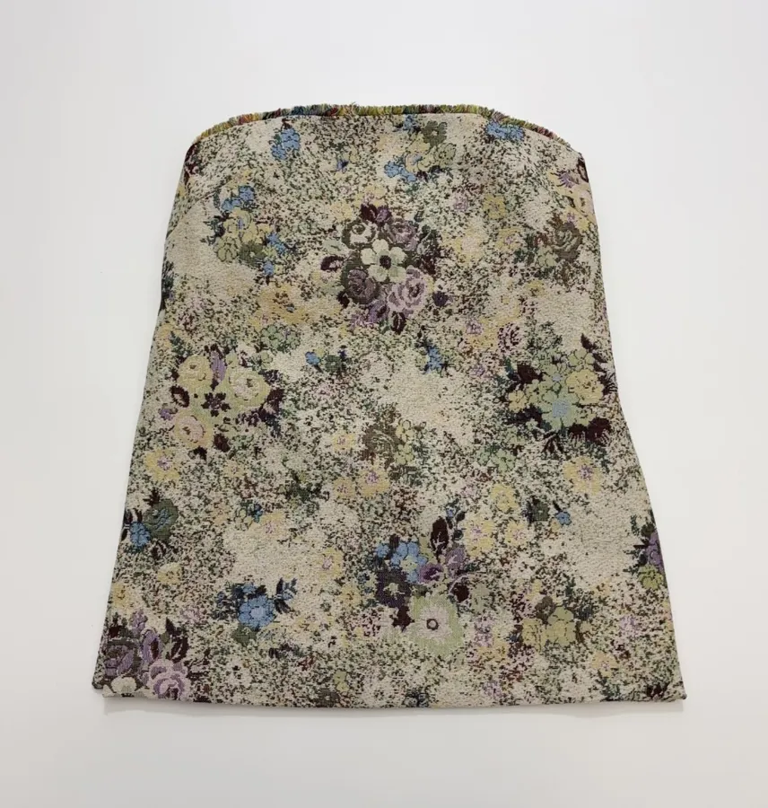 ALEMAIS Beige Floral-Tapestry A-Line Mini Skirt in Beige Floral, product view