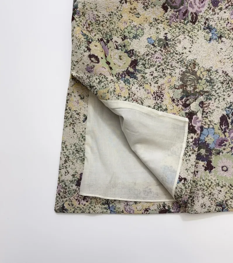 ALEMAIS Beige Floral-Tapestry A-Line Mini Skirt in Beige Floral, product view 08