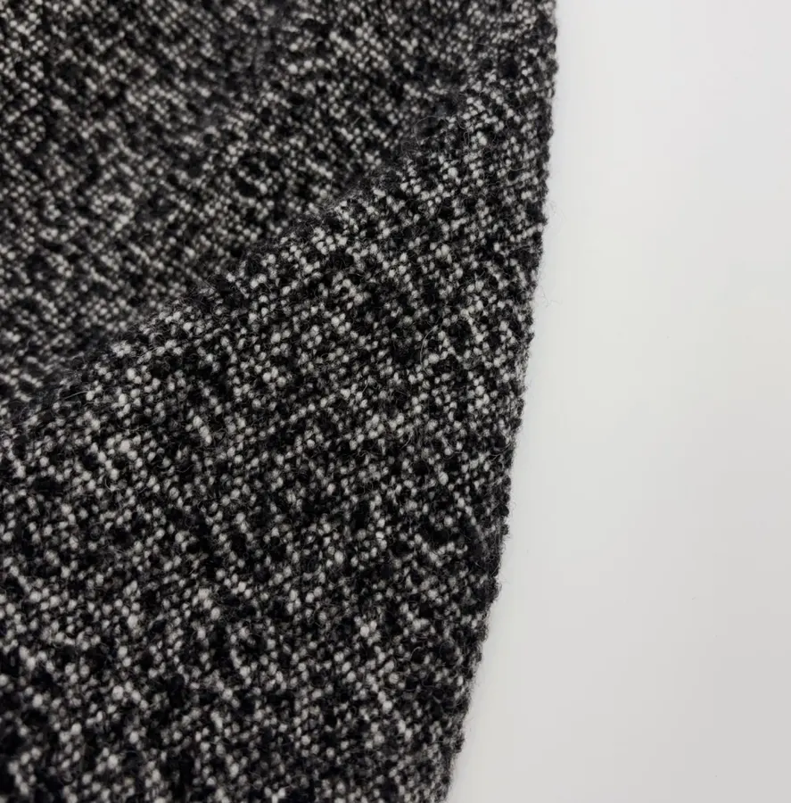 Reformation 灰色粗花呢毛绒翻领系带夹克，Grey，商品图 9