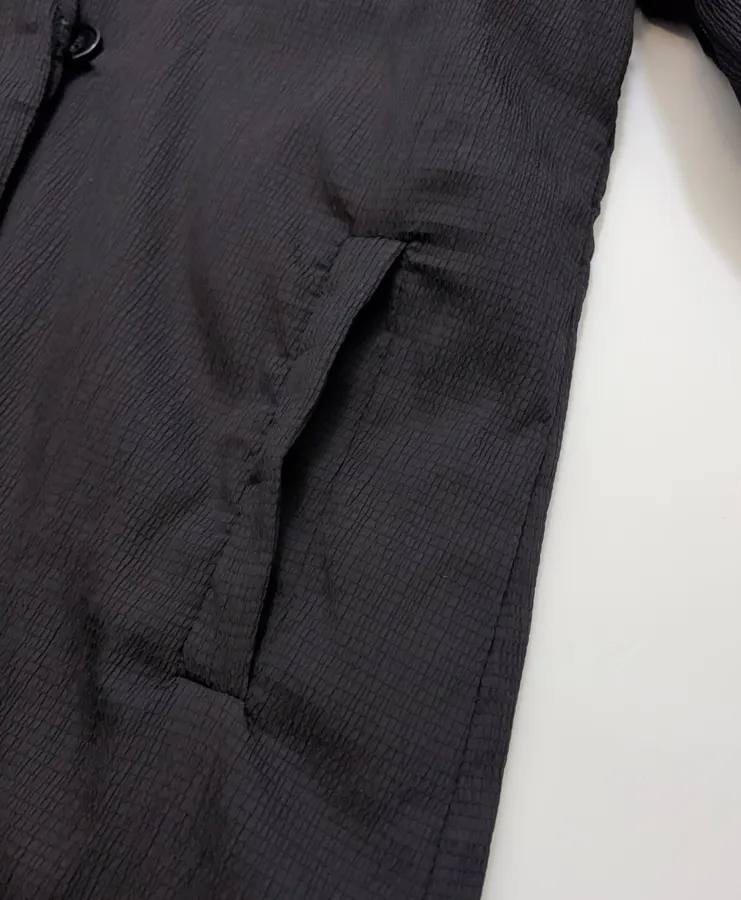 黑色菱格绗缝西装夹克，黑色，商品图 8