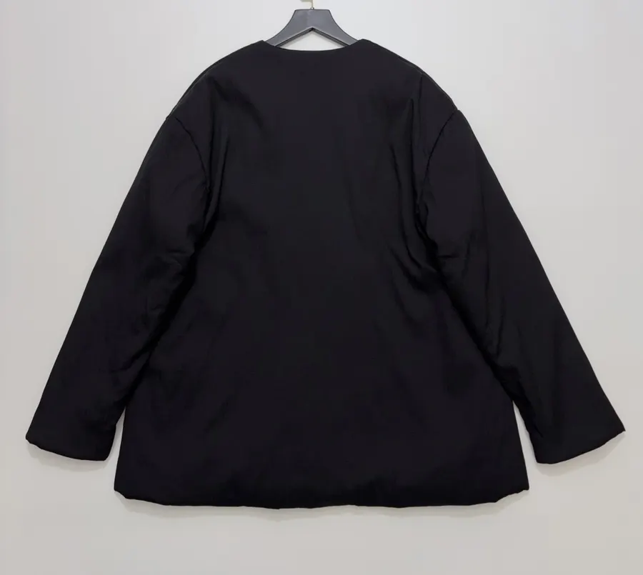 黑色菱格绗缝西装夹克，黑色，商品图 14
