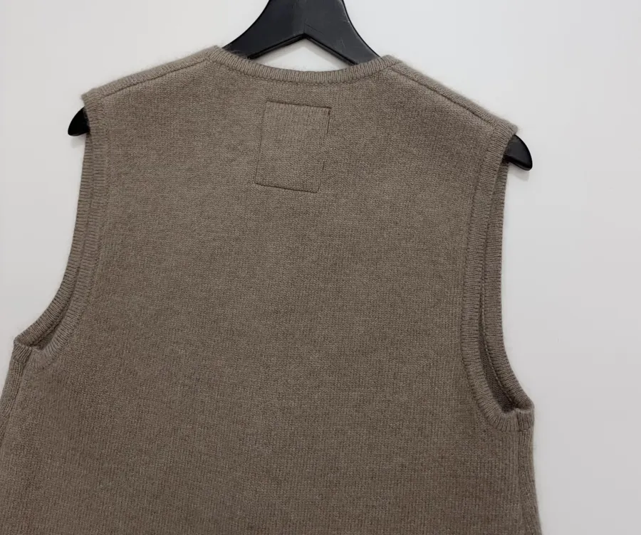 Niche Ruffled Knit Vest in Oatmeal-Brown in As Shown, product view 14