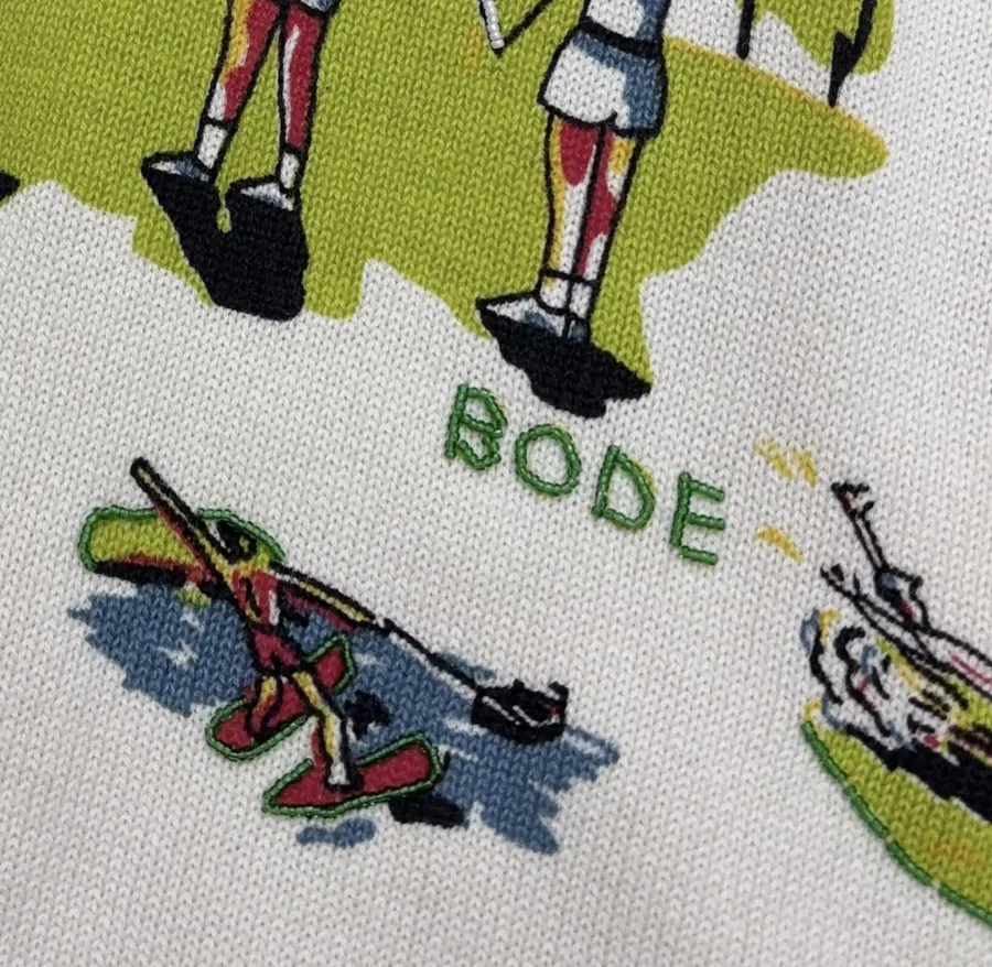Niche Illustrated All-Over Print Cardigan with Vintage Countryside Motif in As Shown, product view 19