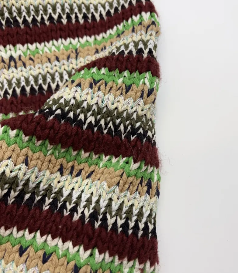 sacai Multicolour Striped Cable-Knit Cardigan in Multicolour, product view 07