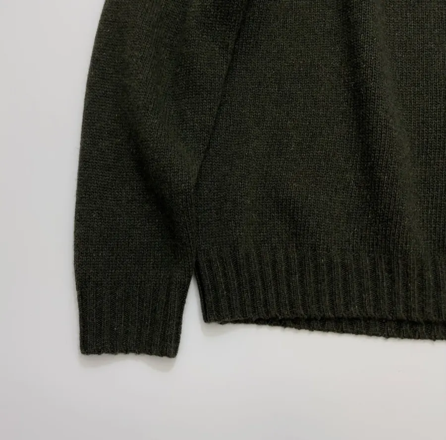 Retro Fair Isle Sweater in Forest Green in Green, product view 08