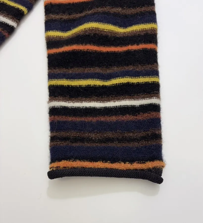 Contrast-Stripe Relaxed Knit Jacket in As Shown, product view 07