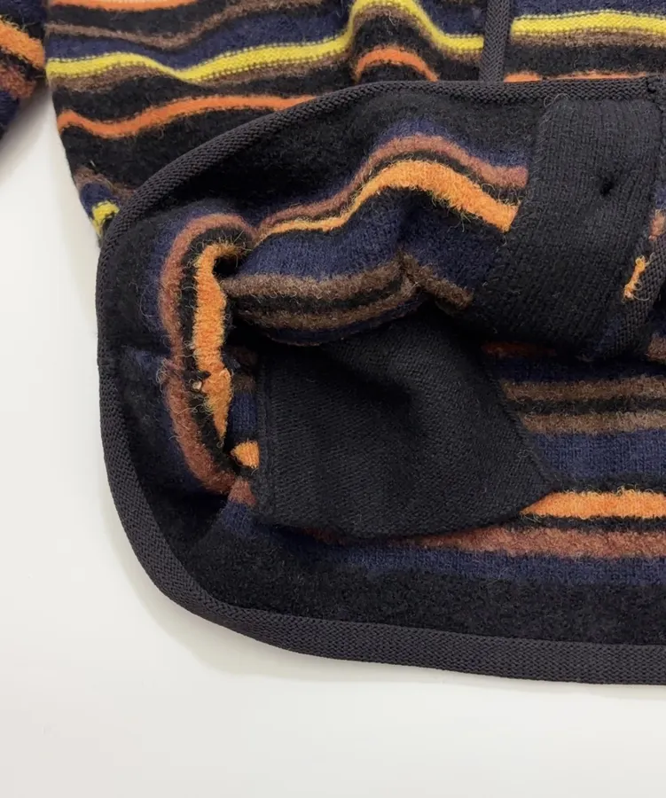 Contrast-Stripe Relaxed Knit Jacket in As Shown, product view 11