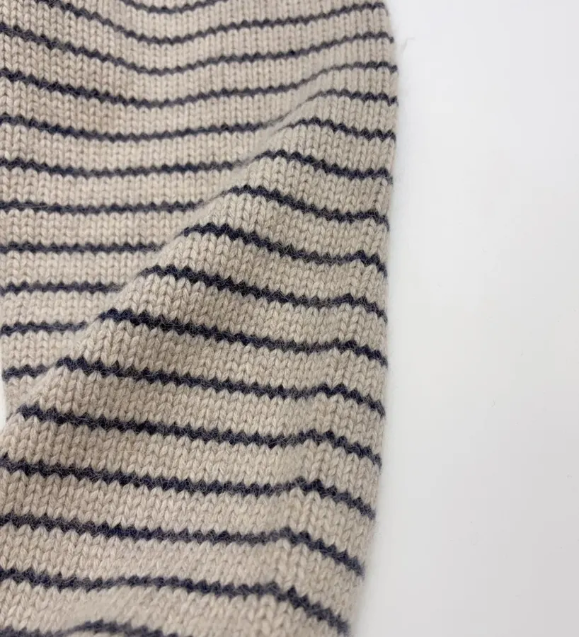 Niche Striped Relaxed Crew-Neck Knit Sweater in As Shown, product view 05
