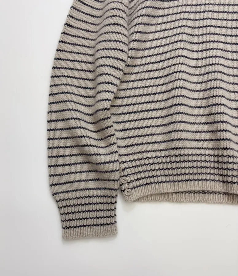 Niche Striped Relaxed Crew-Neck Knit Sweater in As Shown, product view 09