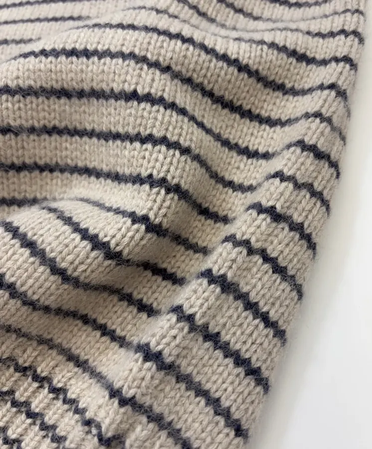 Niche Striped Relaxed Crew-Neck Knit Sweater in As Shown, product view 15