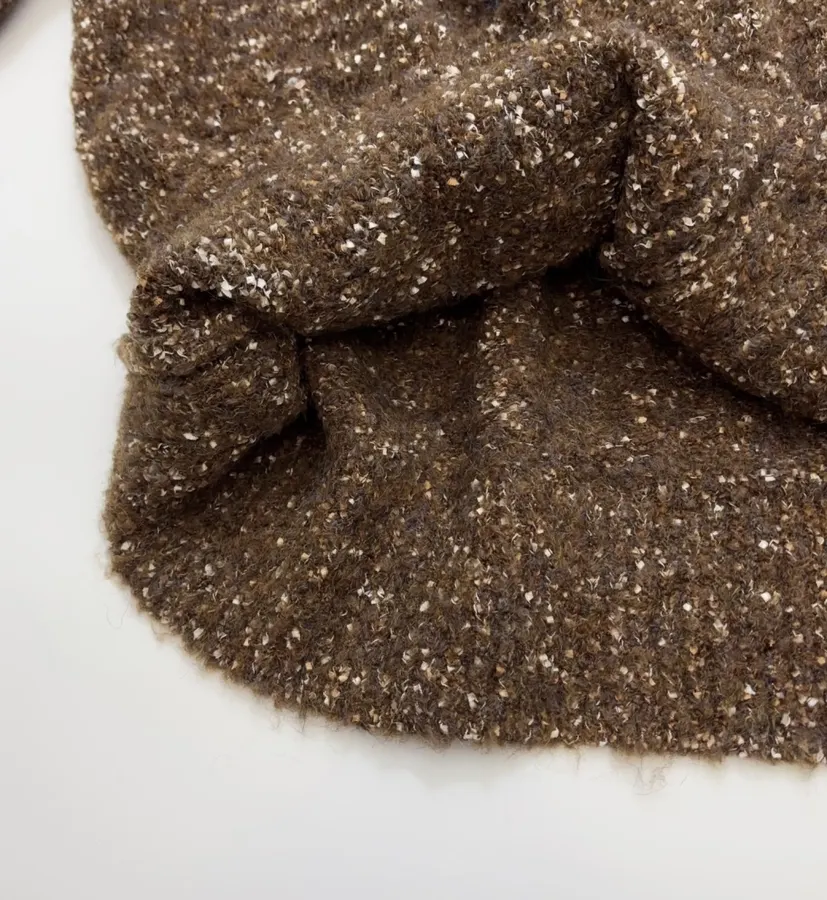Dries Van Noten Brown Mélange Crew-Neck Knit Sweater in Brown, product view 10