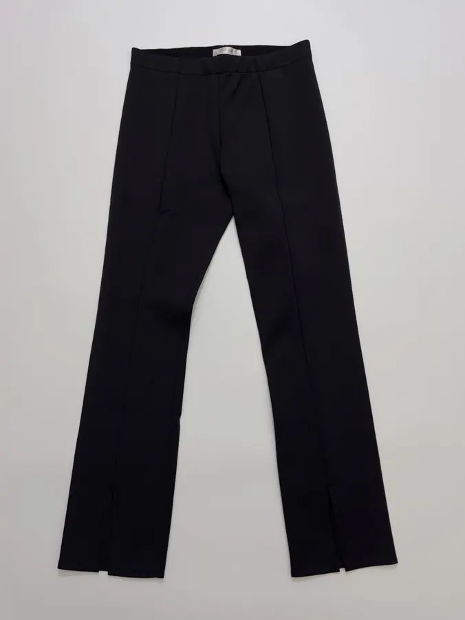 The Row Black Straight-Leg Tailored Trousers in Black, product view