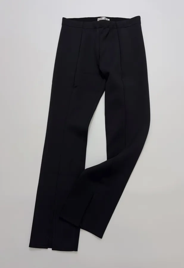 The Row Black Straight-Leg Tailored Trousers in Black, product view 02