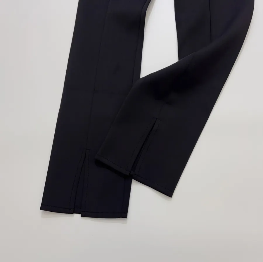 The Row Black Straight-Leg Tailored Trousers in Black, product view 06