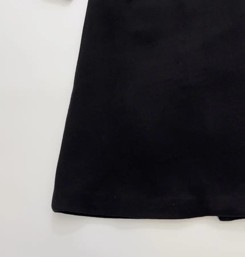 Reformation Black Stand-Collar A-Line Maxi Coat in Black, product view 09