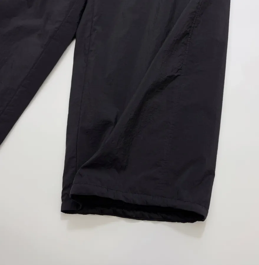 Black Drawstring Balloon-Leg Trousers in Black, product view 10