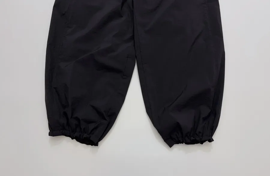 Black Drawstring Balloon-Leg Trousers in Black, product view 13