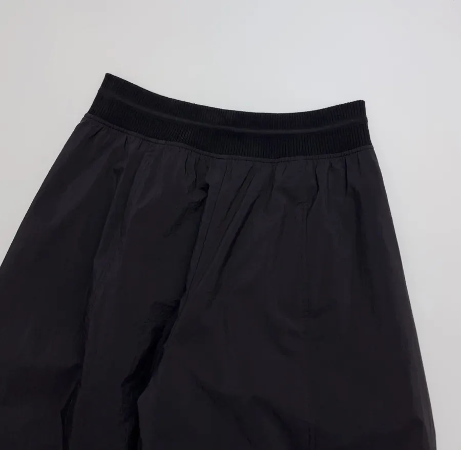 Black Drawstring Balloon-Leg Trousers in Black, product view 15