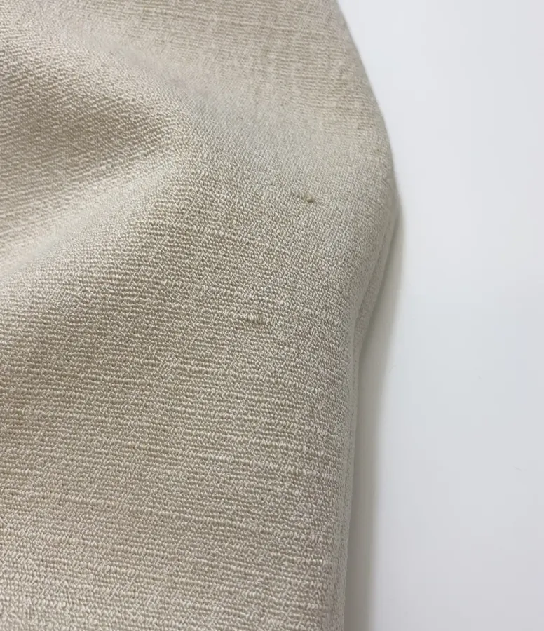 CHANEL Beige-tan collarless tweed jacket with vintage rose-gold buttons in 杏色, product view 07