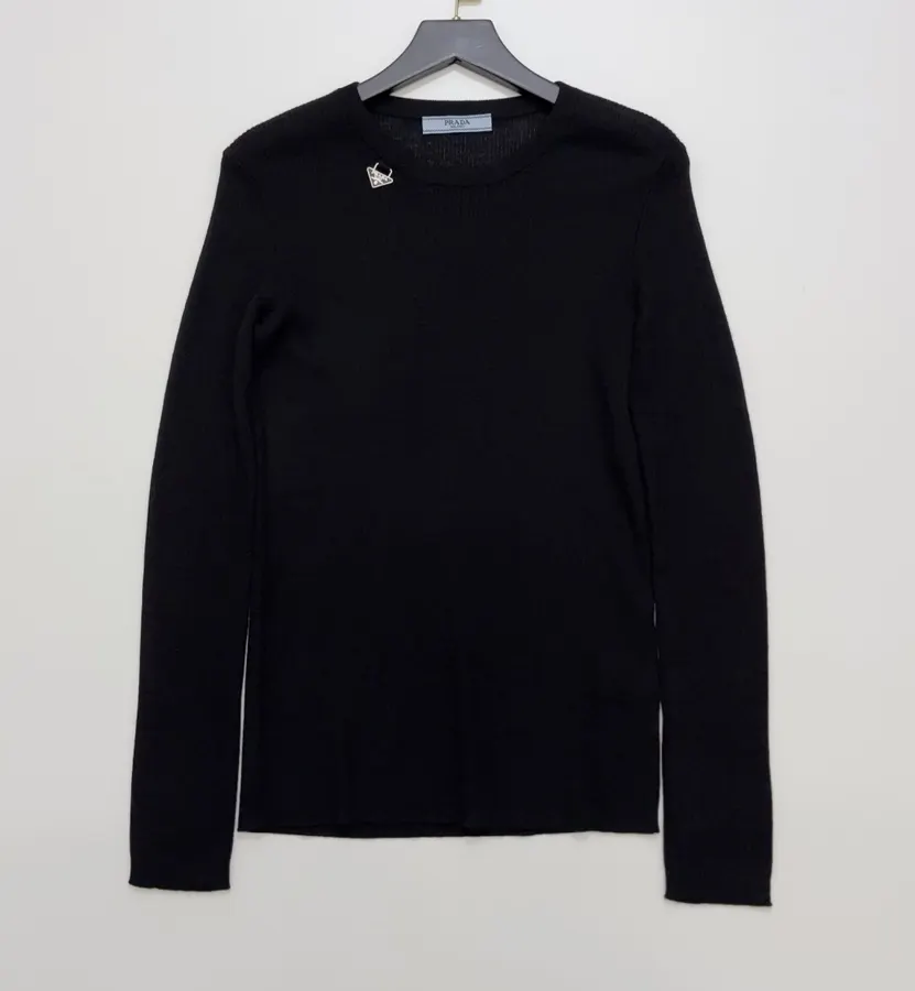 Prada 圆领长袖打底衫，As Shown，商品图 1