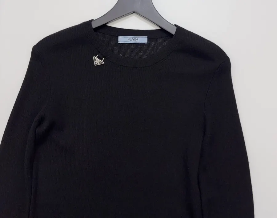 Prada 圆领长袖打底衫，As Shown，商品图 2