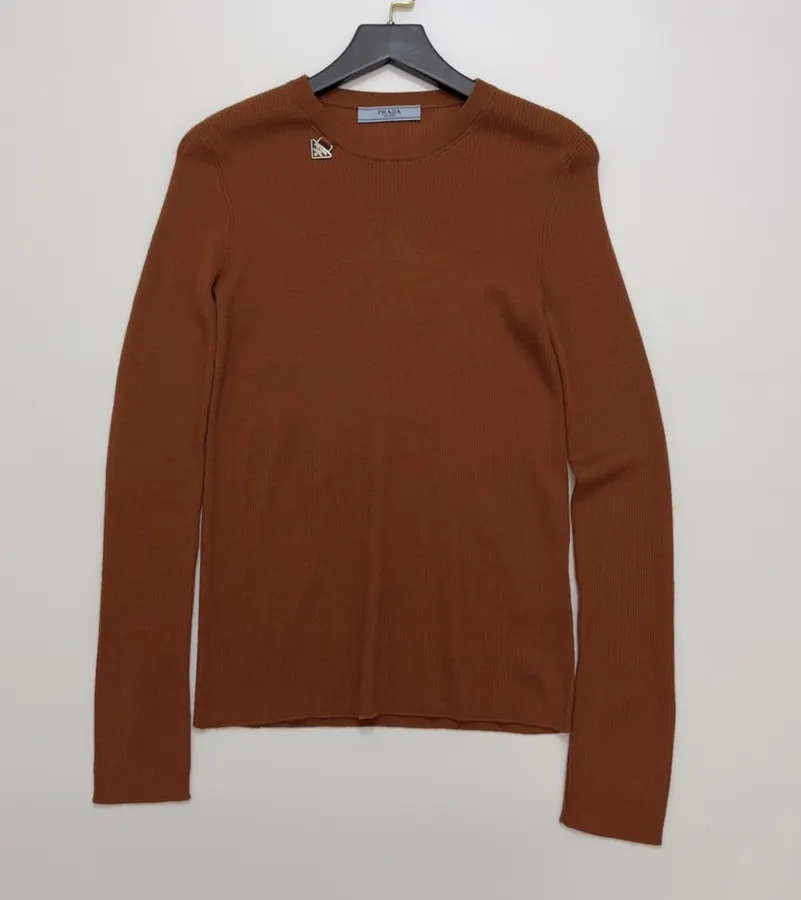 Prada Round-neck long-sleeve base layer top in As Shown, product view 01