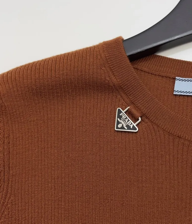 Prada Round-neck long-sleeve base layer top in As Shown, product view 04