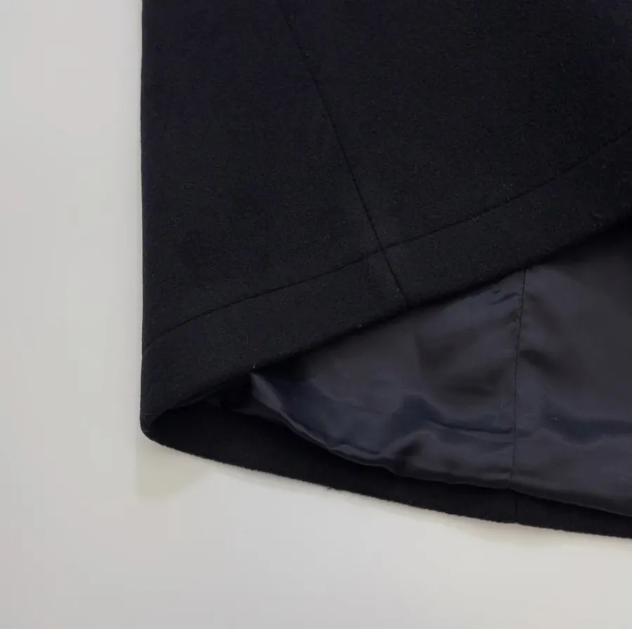 MM6 Maison Margiela Wool-blend tailored coat with notch lapel, single-button, dropped shoulders, mid-length, relaxed fit in As Shown, product view 09