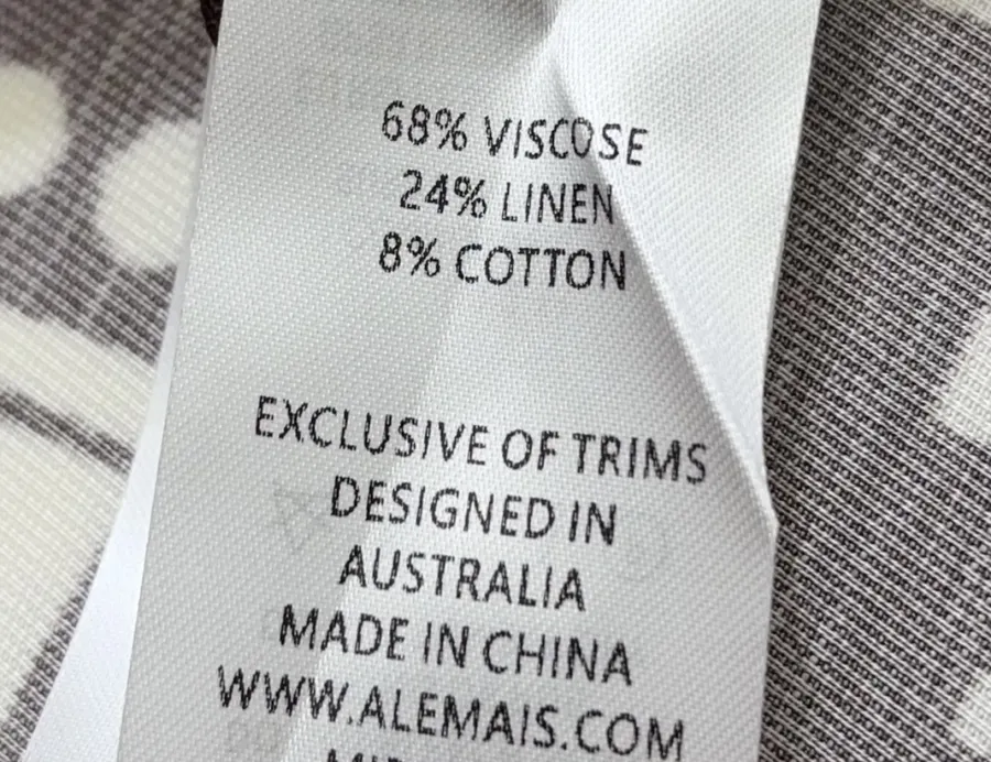ALEMAIS Black and Ivory Geometric-Print Longline Shirt in Black and Ivory, product view 21