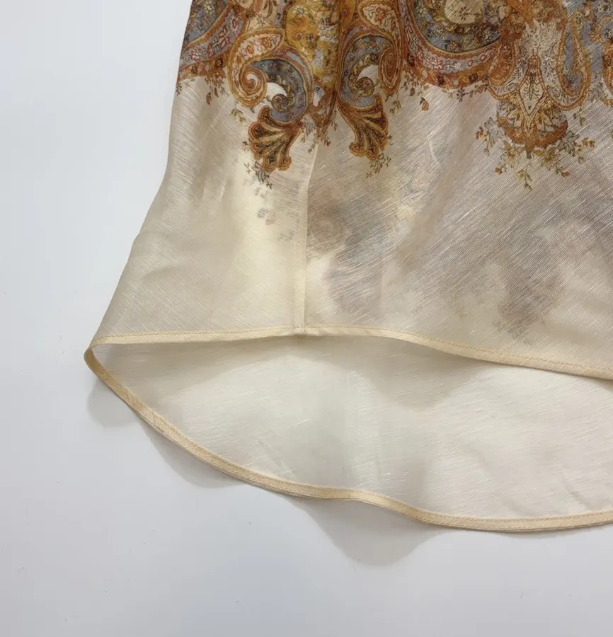 Zimmermann Printed long-sleeve waist-defining dress in As Shown, product view 14