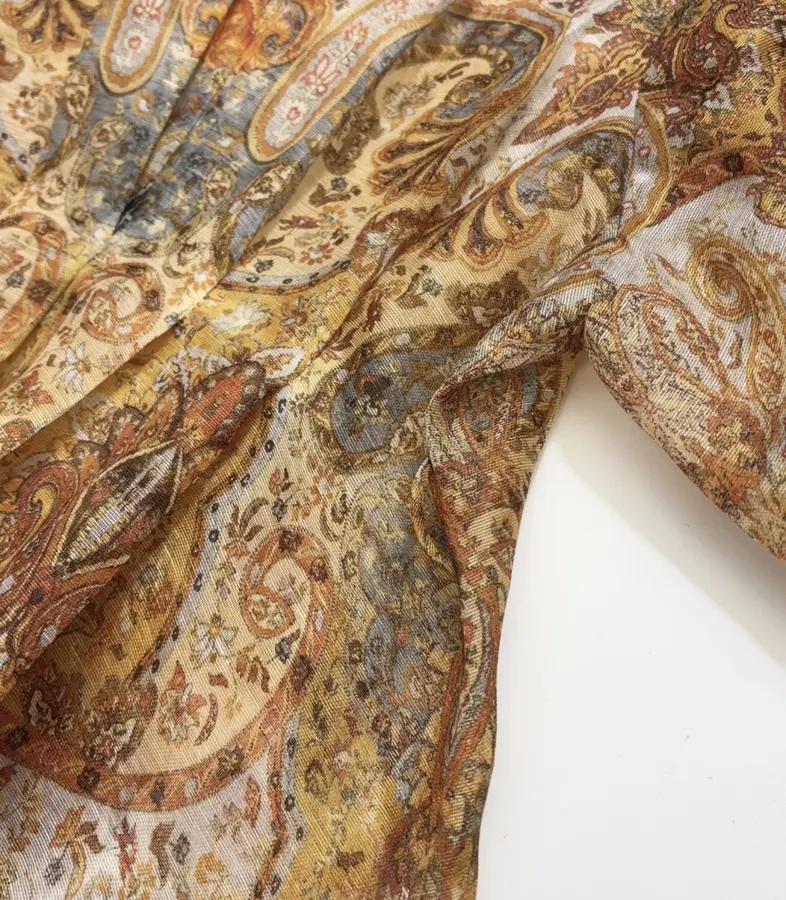 Zimmermann Printed long-sleeve waist-defining dress in As Shown, product view 20