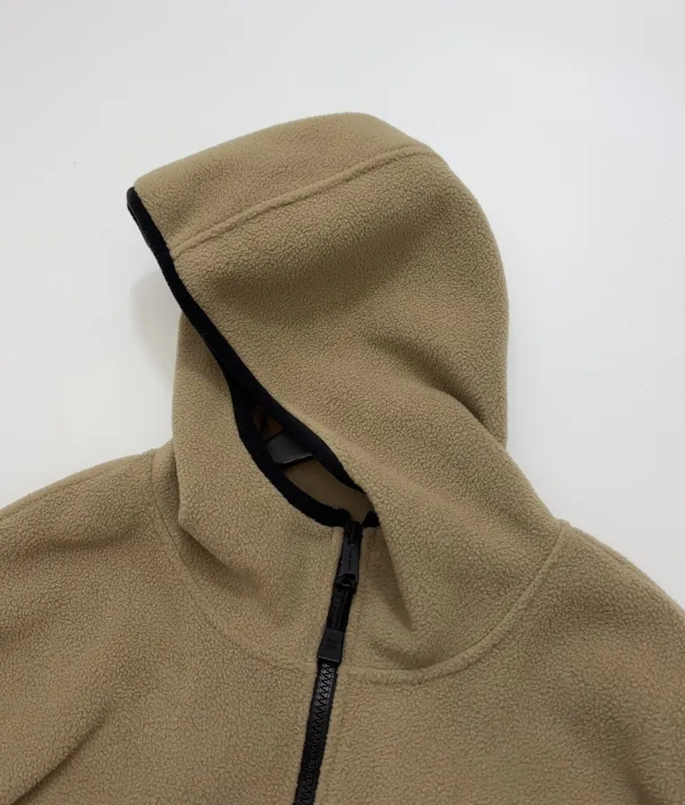 Miu Miu Relaxed zip-up fleece cardigan jacket in As Shown, product view 04