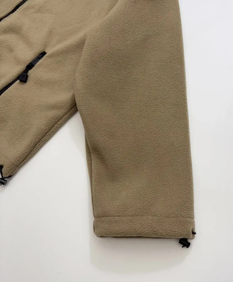 Miu Miu Relaxed zip-up fleece cardigan jacket in As Shown, product view 09