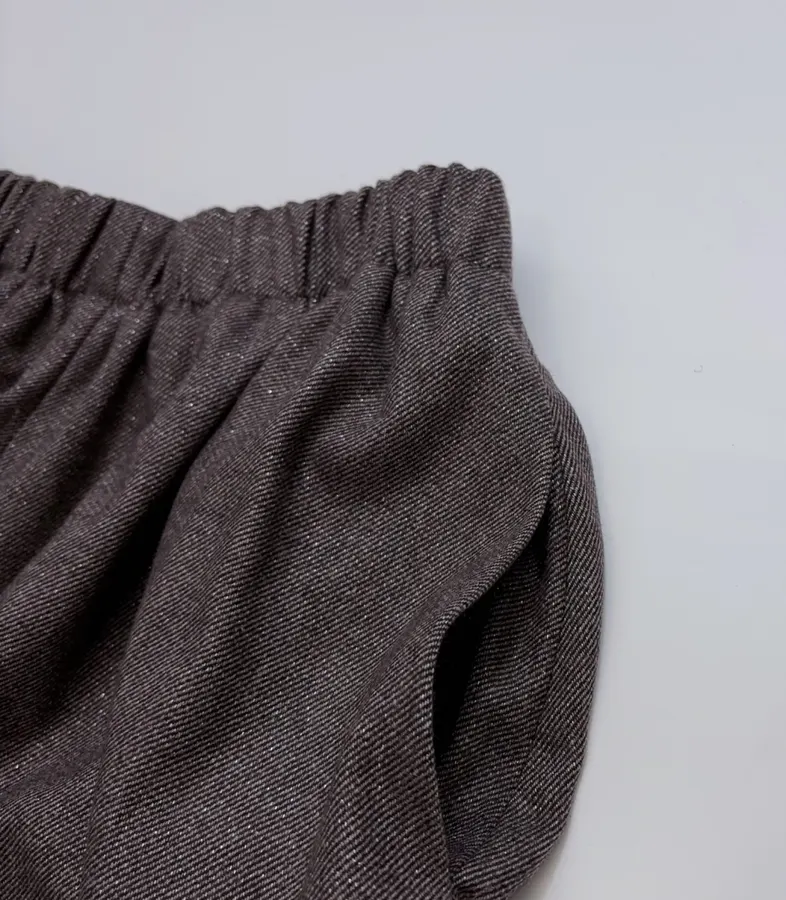 Dark Taupe Mélange A-Line Midi Skirt in Dark Taupe, product view 05