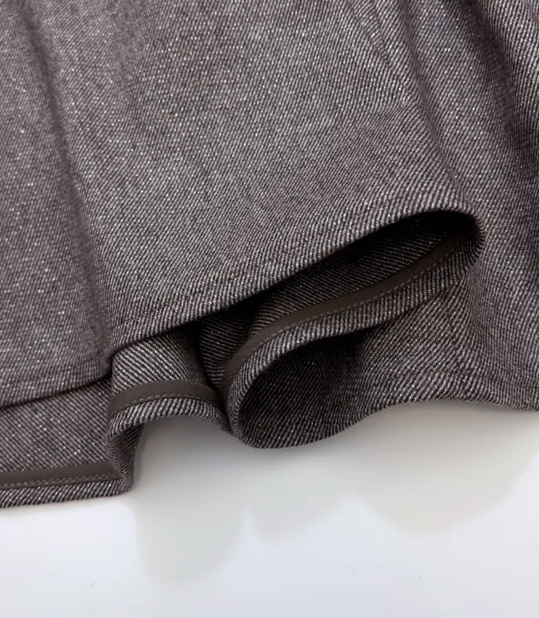 Dark Taupe Mélange A-Line Midi Skirt in Dark Taupe, product view 09