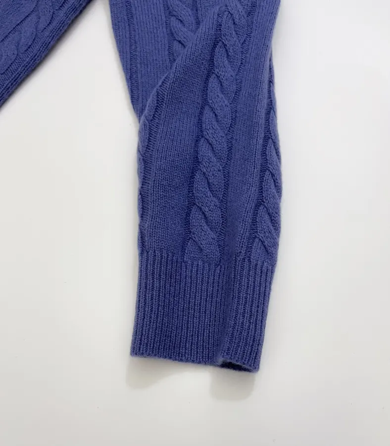 Loro Piana Retro Houndstooth Solid Cardigan, Relaxed Short Zip-Up Knit in As Shown, product view 05