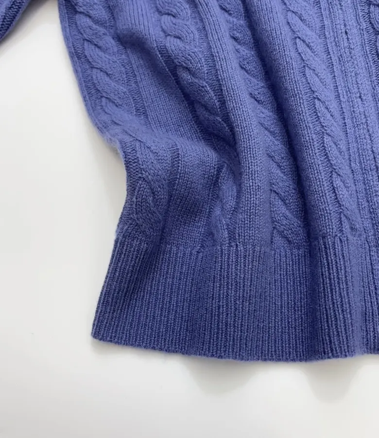 Loro Piana Retro Houndstooth Solid Cardigan, Relaxed Short Zip-Up Knit in As Shown, product view 09