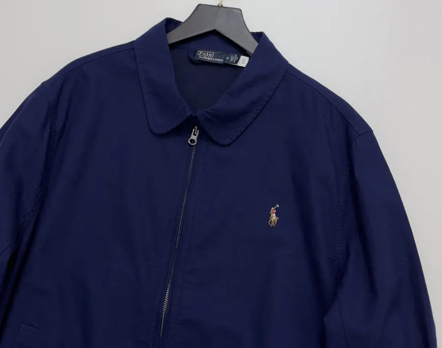 Polo Ralph Lauren Navy Collared Zip Harrington Jacket in Navy, product view 02