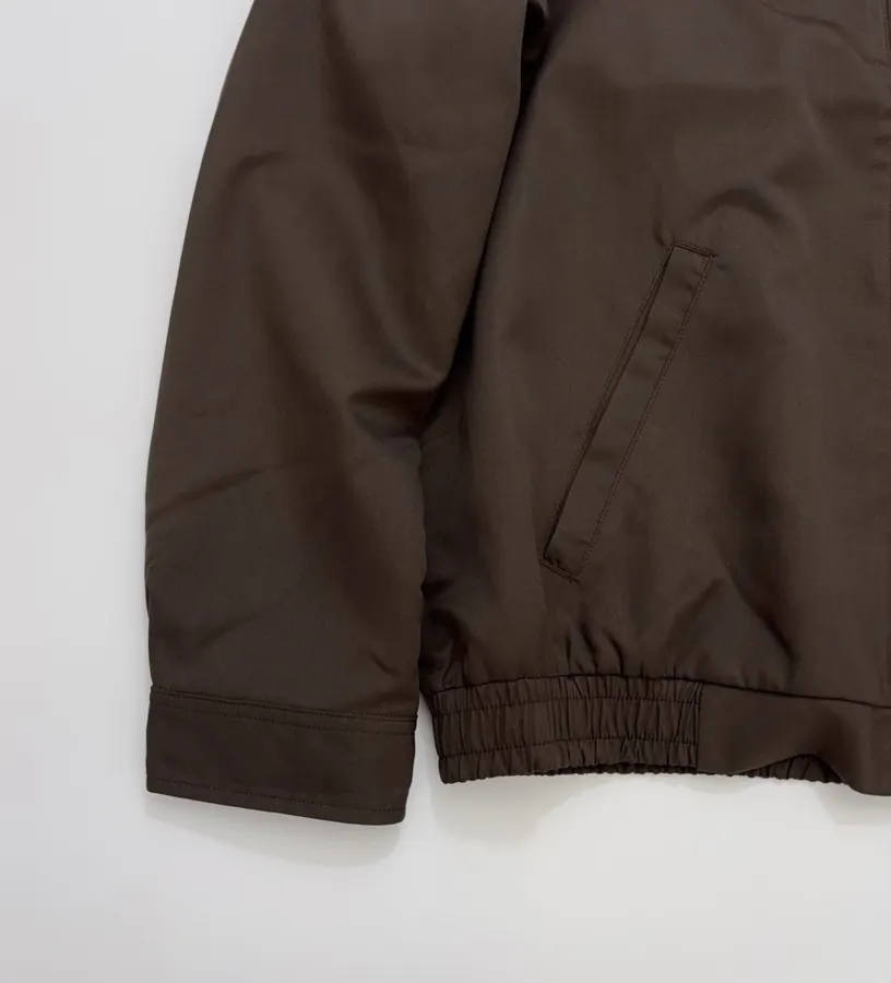 Polo Ralph Lauren Brown Cotton Collared Zip Harrington Jacket in Brown, product view 08
