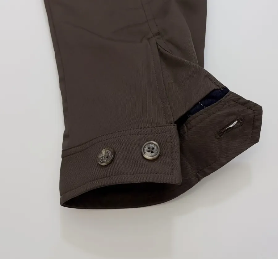Polo Ralph Lauren Brown Cotton Collared Zip Harrington Jacket in Brown, product view 19