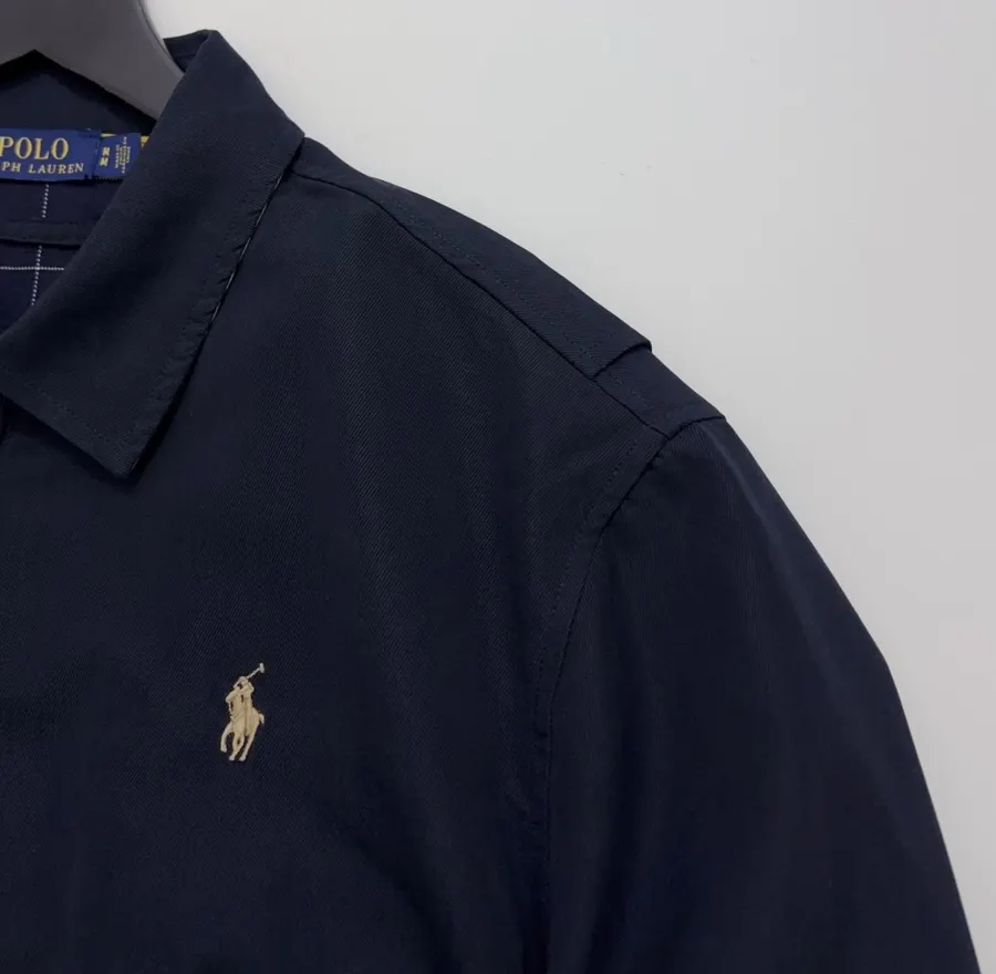 Polo Ralph Lauren 藏青色棉质翻领拉链哈灵顿夹克，藏青色，商品图 3