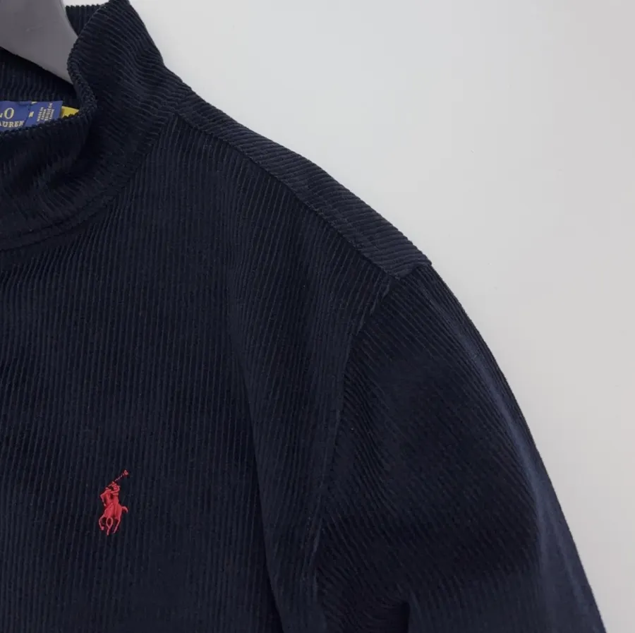 Polo Ralph Lauren 藏青色灯芯绒立领哈灵顿夹克，藏青色，商品图 3