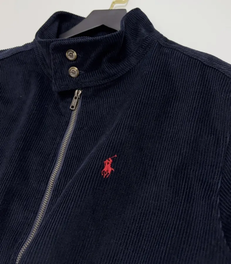 Polo Ralph Lauren 藏青色灯芯绒立领哈灵顿夹克，藏青色，商品图 4