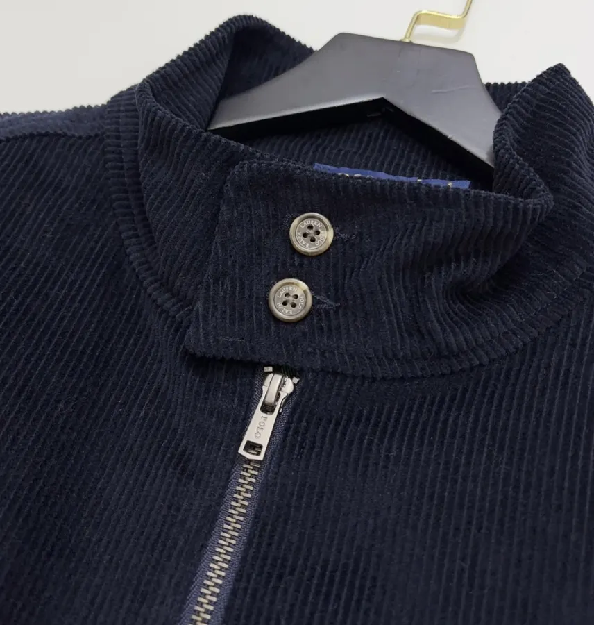 Polo Ralph Lauren 藏青色灯芯绒立领哈灵顿夹克，藏青色，商品图 5