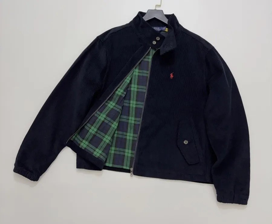 Polo Ralph Lauren 藏青色灯芯绒立领哈灵顿夹克，藏青色，商品图 13